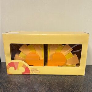 Disney Mickey Mouse yellow and orange sunshine Bookends new